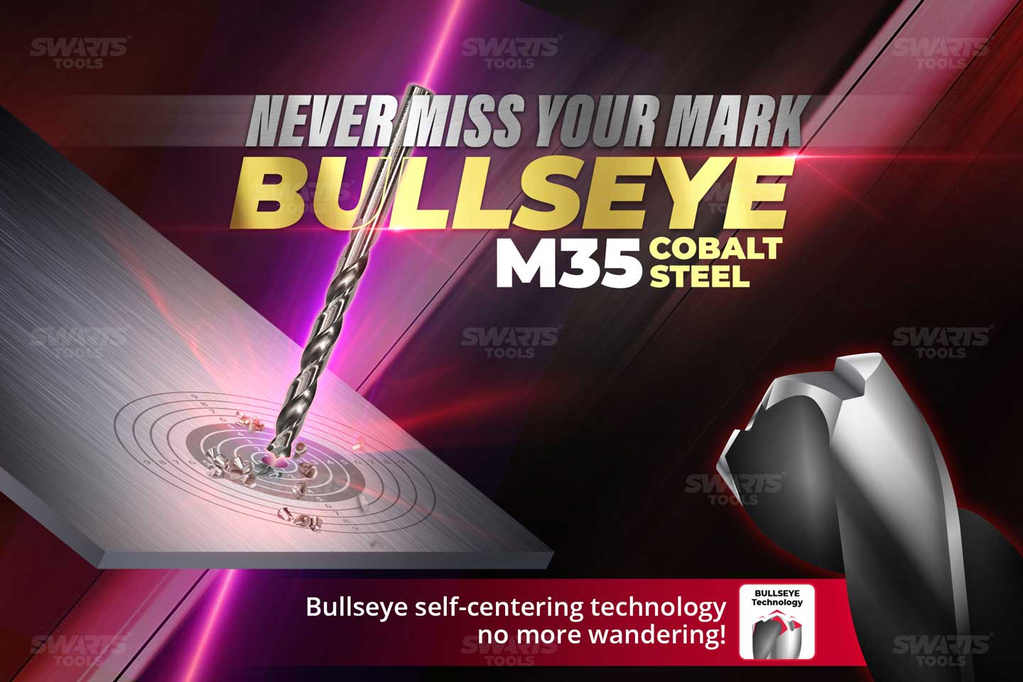 Bullseye self-centering technology drill bits