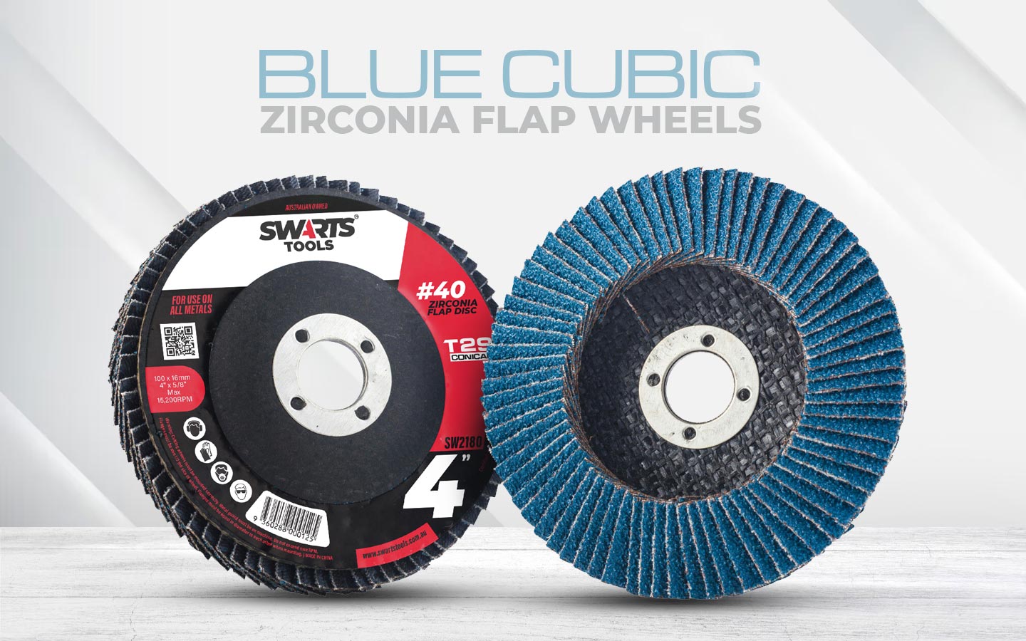 100mm 4inch Blue Cubic Zirconia Convex T29 Flap Disc