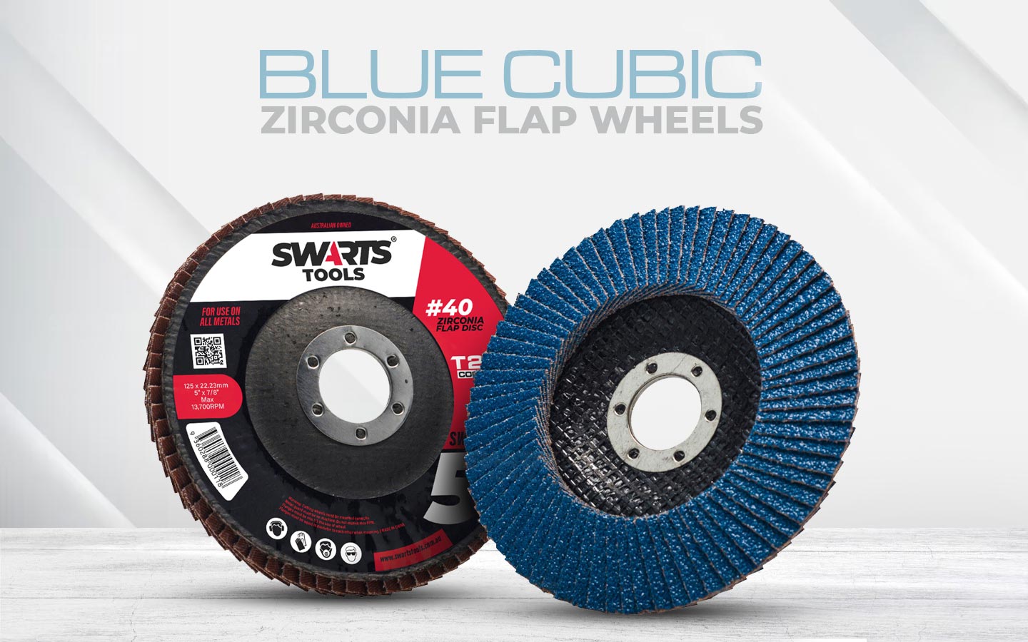 125mm 5inch Blue Cubic Zirconia Flat T27 Flap Disc