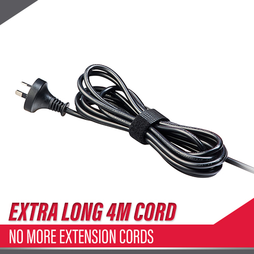 Extra long 4m cord no more extension cords