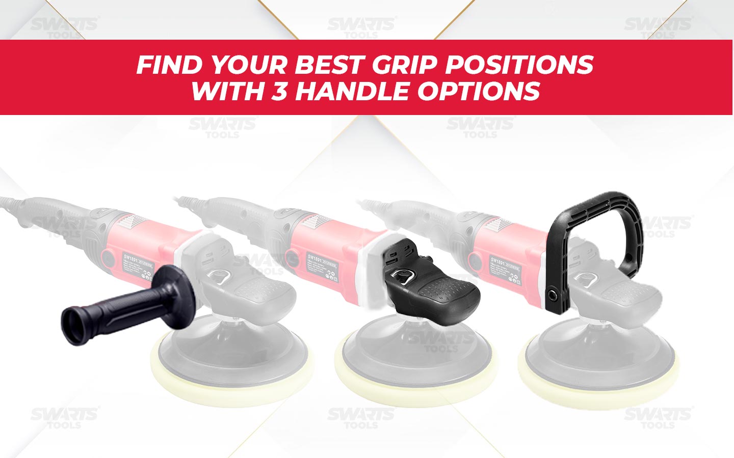 Find your best grip positions with 3 handle options