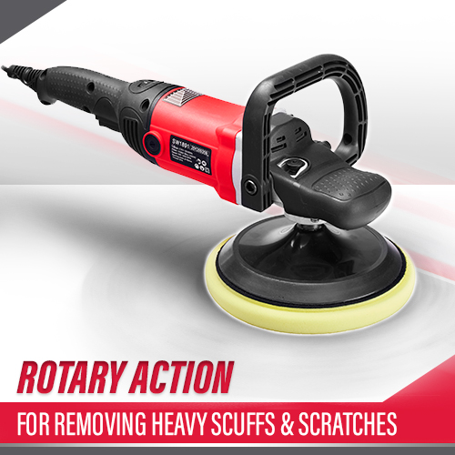 rotary action for removing heavy scuffs & scratches