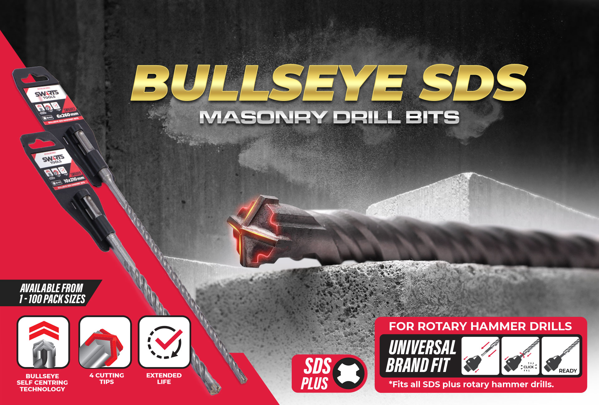 BULLSEYE SDS DRILL BITS