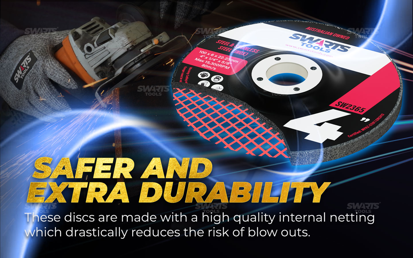 Safer grinding discs and extra durability