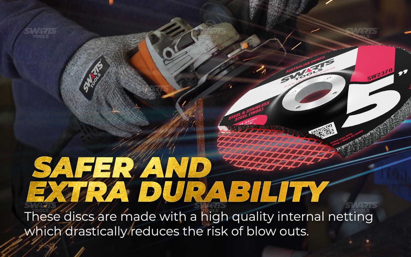 Safer grinding discs and extra durability