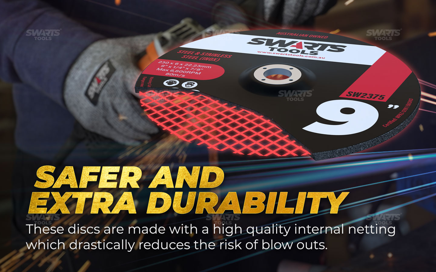 Safer grinding discs and extra durability