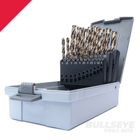 Cobalt Drill Bit Set for Steel with Bullseye Tip 25pc 