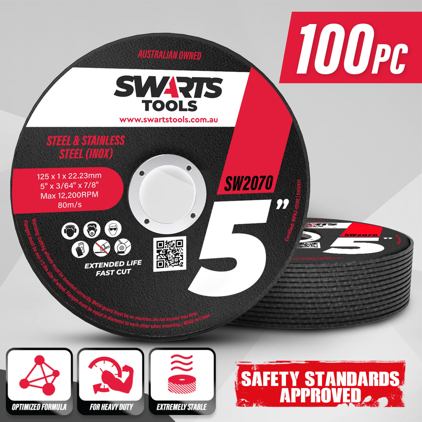 5" 125mm Thin Angle Grinder Cutting Discs  100pc 