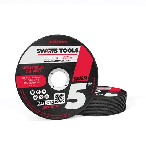 125mm 5" Everlast Angle Grinder Cutting Disc 50pcs 