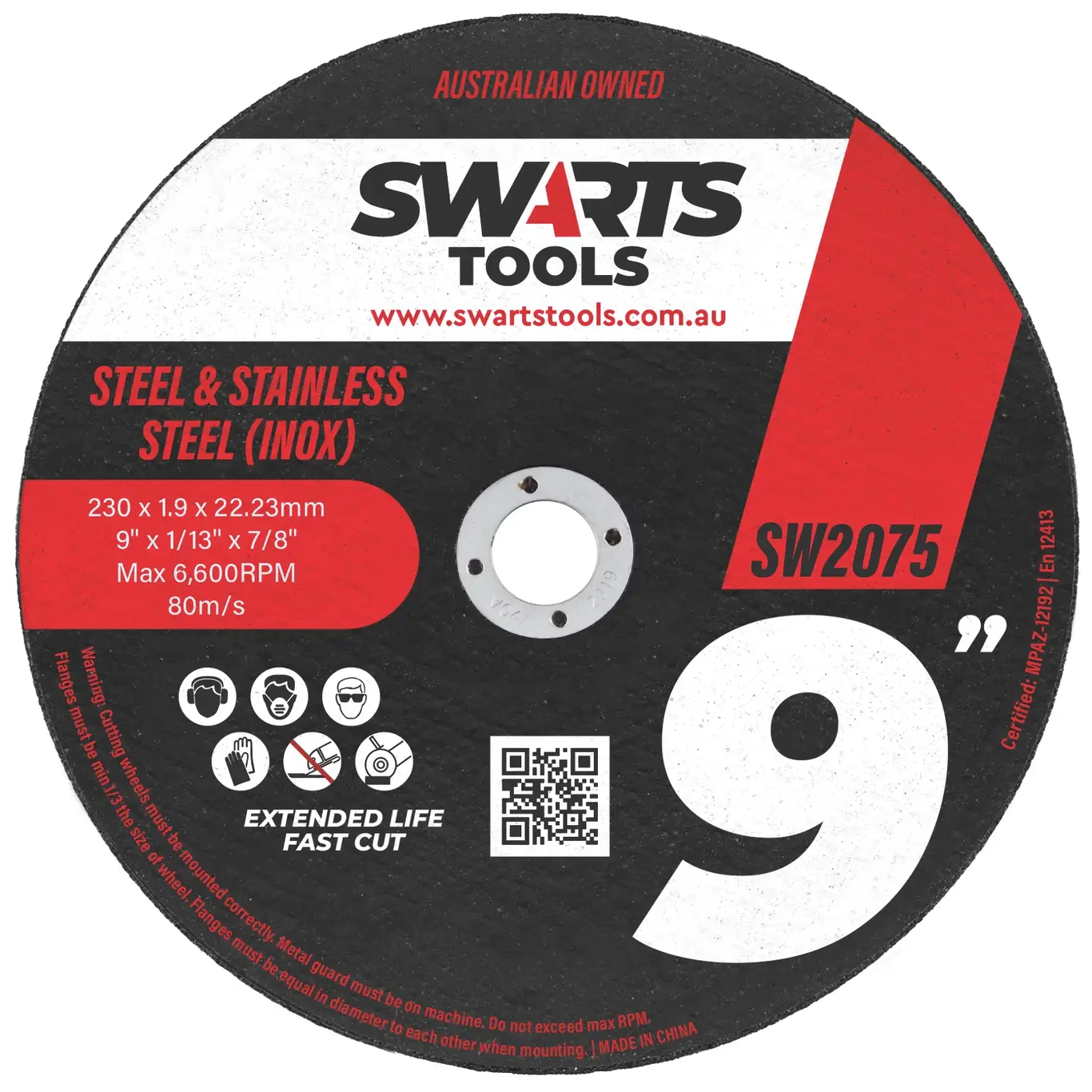 9" 230mm Thin Angle Grinder Cutting Discs 25pc 
