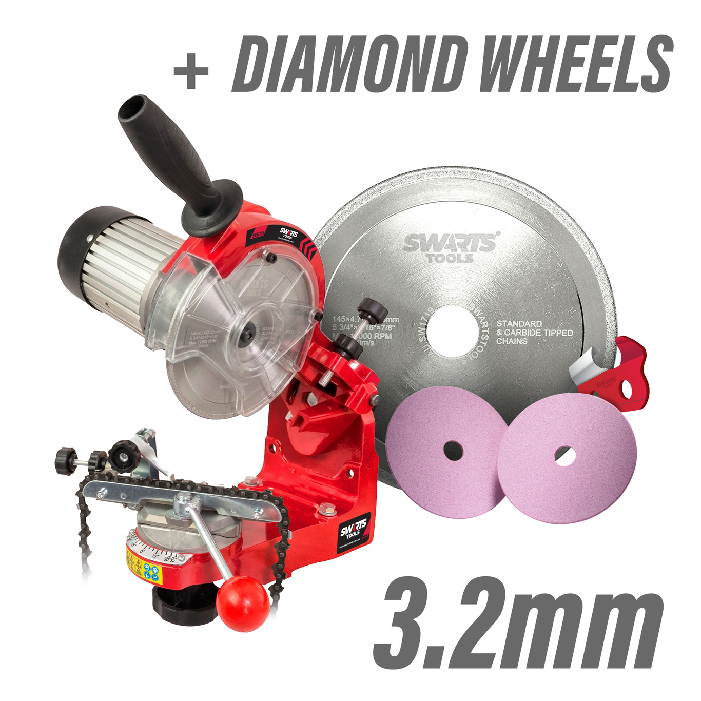 350W Premium Electric Chainsaw Sharpener with 3.2mm Diamond Wheel
